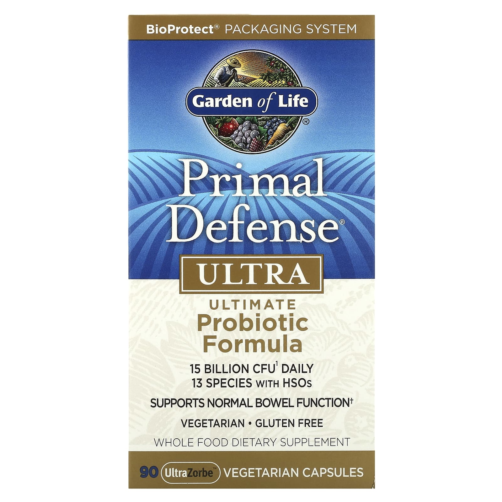 Garden of Life, Primal Defense Ultra, 90 Vegetarian Capsules UPC 658010112352 | HiLife Vitamins